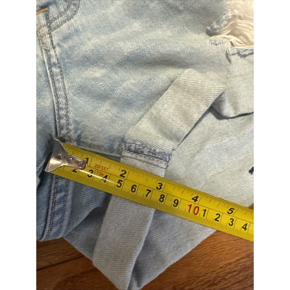 Abercrombie & Fitch Blue Ripped Ames Low Rise Boyfriend Short festival sz  12/31 - Picture 9 of 10